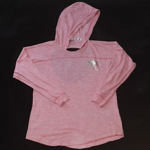 Pink open back hoodie